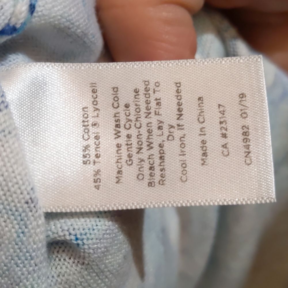 Talbots Blue patterned sweater - Picture 6 of 10